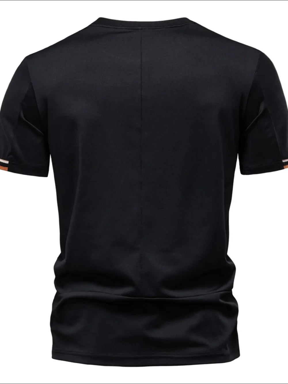 T-shirt homme en coton brodé à col rond