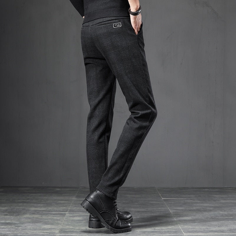 Pantalon homme slim à carreaux stretch