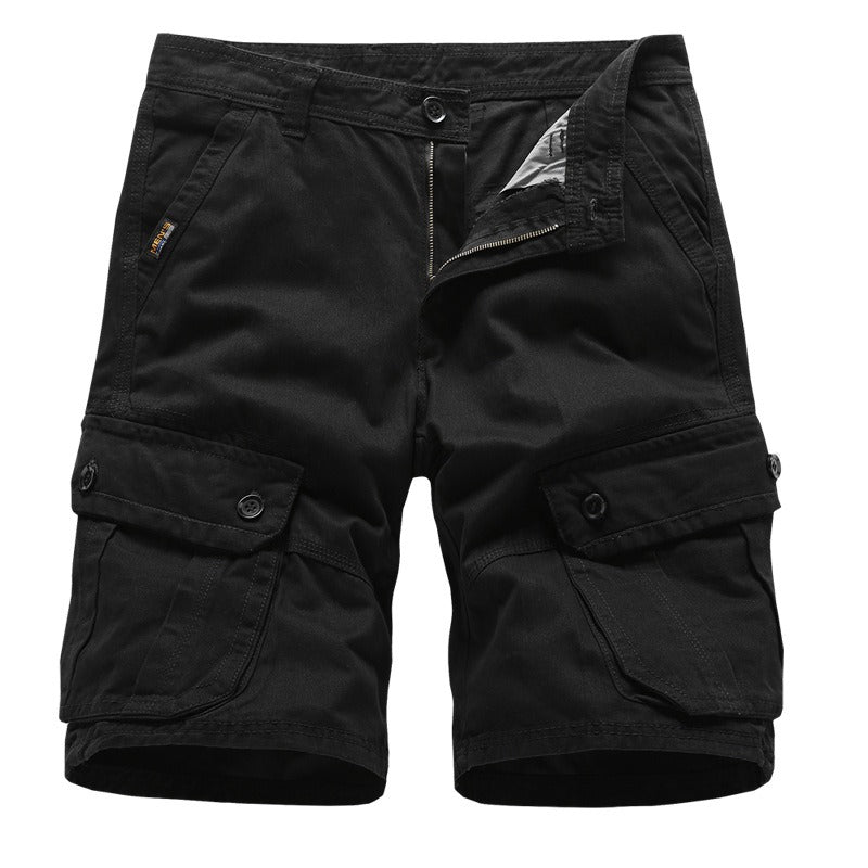 Bermuda cargo homme en coton à poches multiples