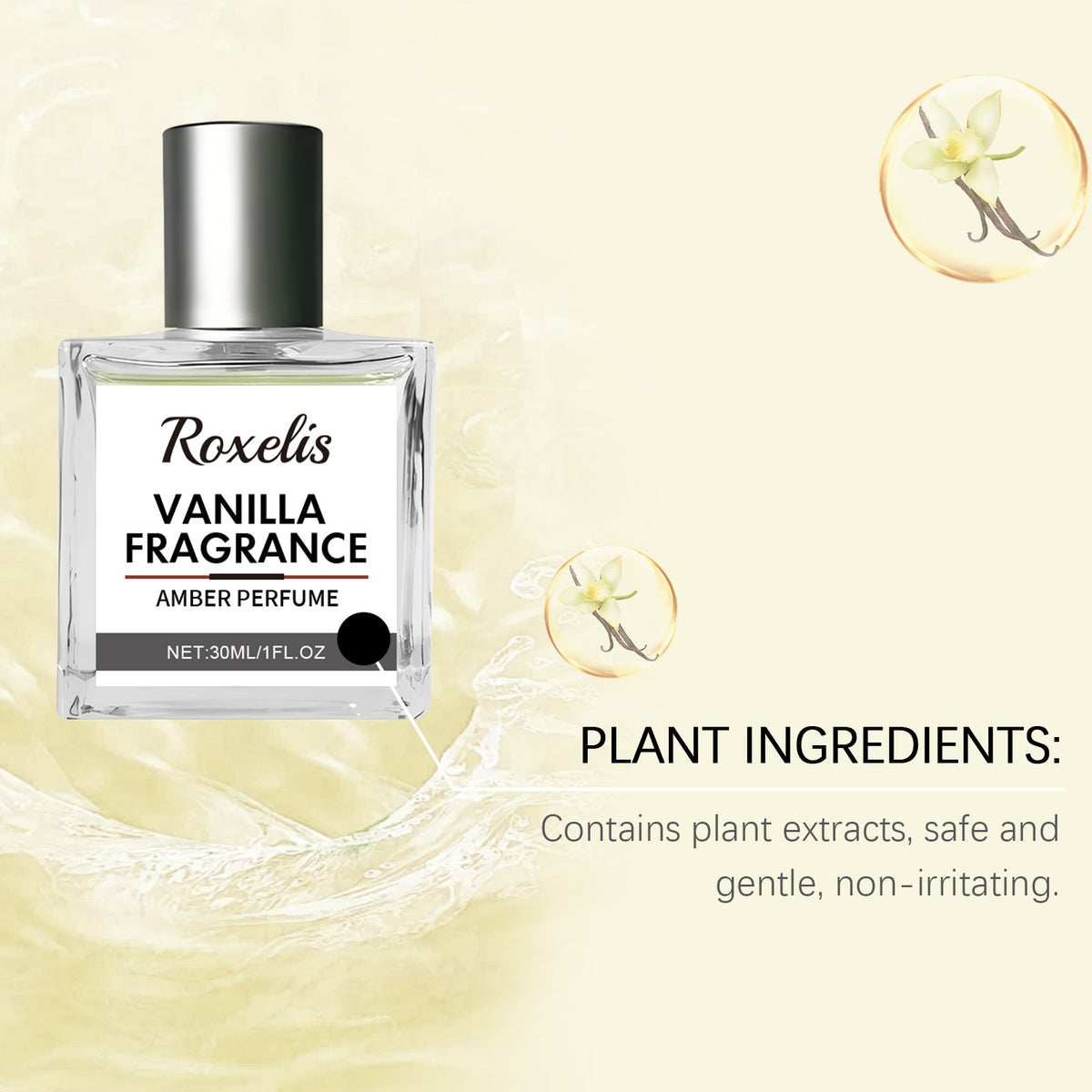 Eau de Toilette Vanille Ambre – Parfum Élégant Longue Durée | Roxelis