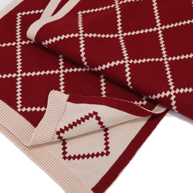 Coffret 3 Pièces Bonnet Écharpe Gants – Jacquard Losanges Mixte Hiver