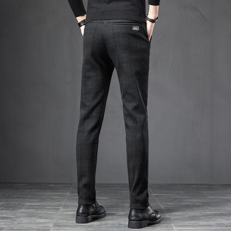 Pantalon homme slim à carreaux stretch