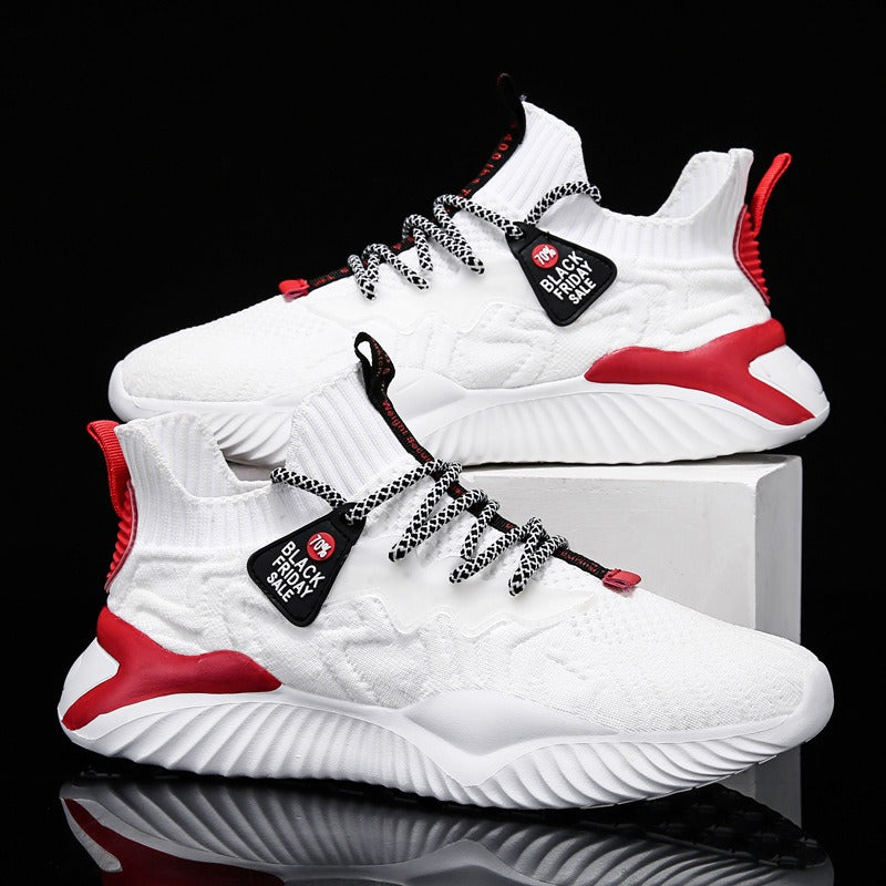 Baskets homme en maille à semelle sculptée