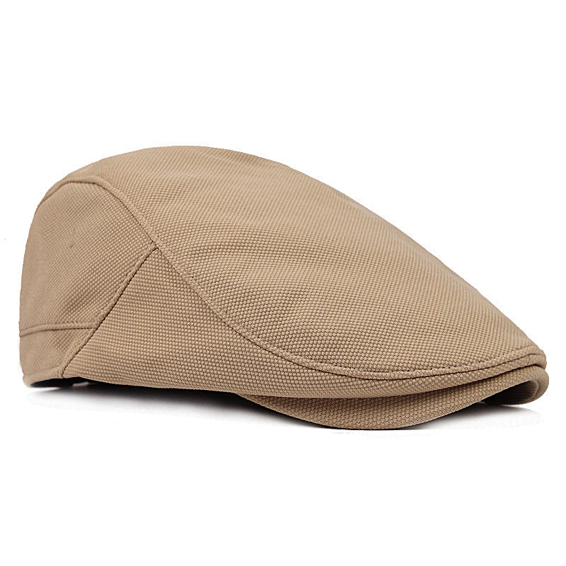 Casquette plate homme en coton et polyester