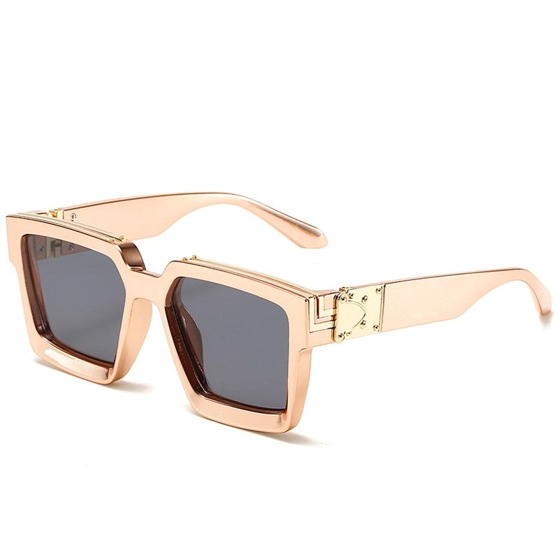 CRIXALIS Steampunk-Sonnenbrille – Quadratischer Vintage-Stil, 21 Farben, Unisex