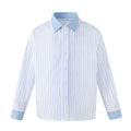 Chemise homme ample à rayures et col contrastant