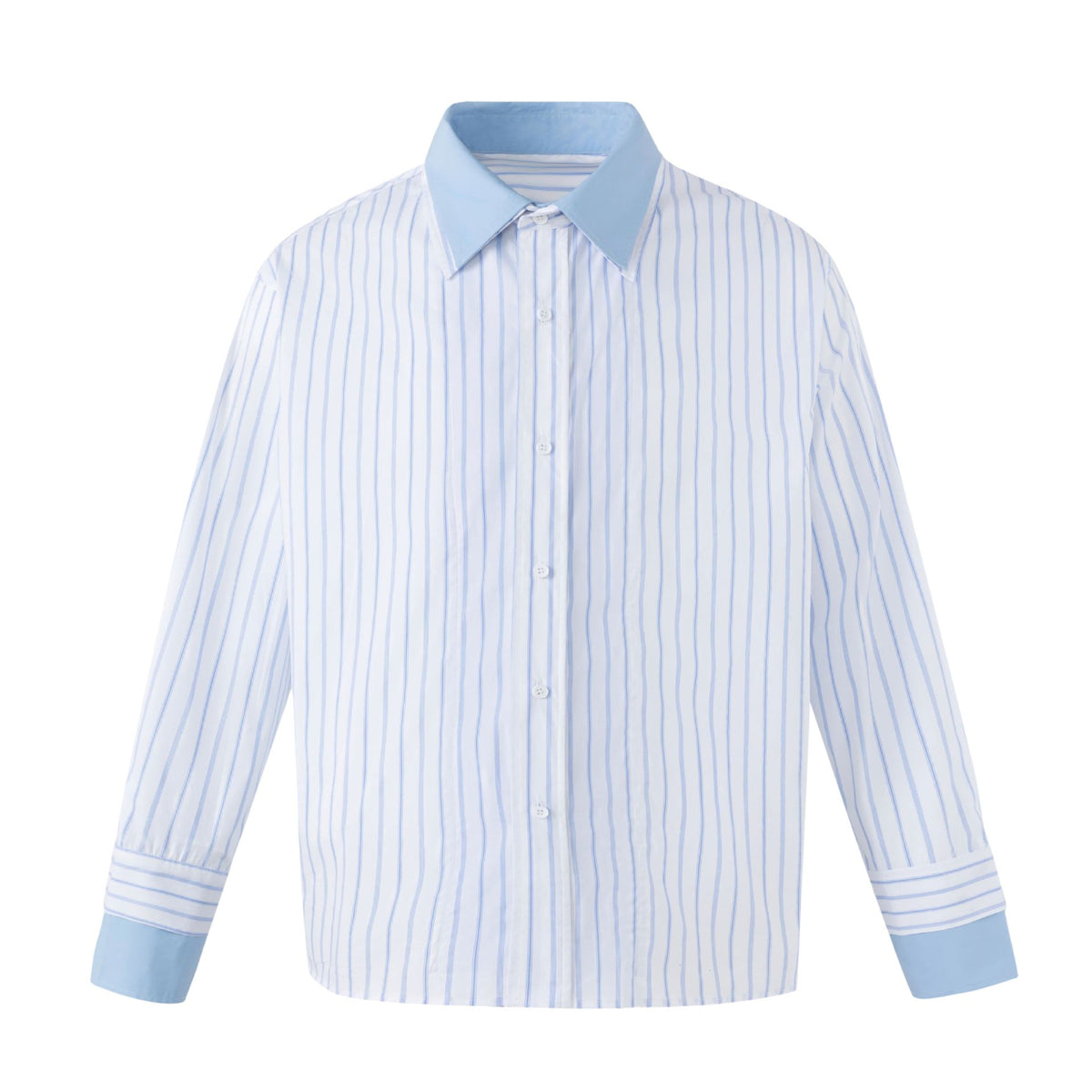 Chemise homme ample à rayures et col contrastant