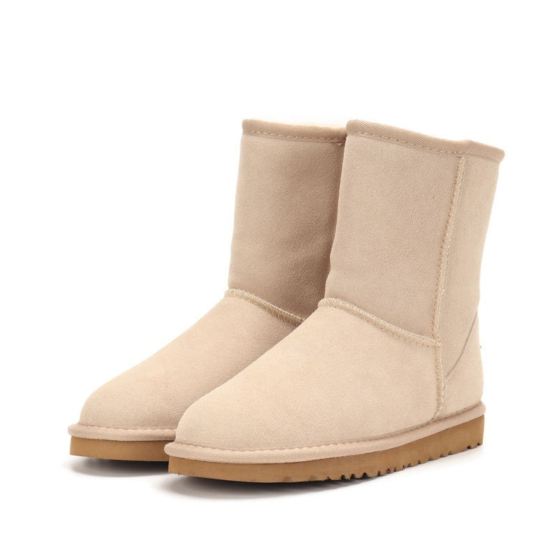 Women's snow boots – Sangpo genuine leather mid-calf winter boots
