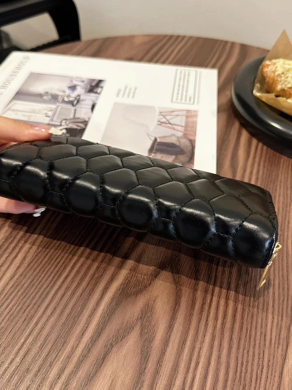 Damen-Geldbörse aus Kunstleder – Kompakt & Elegant, Einfarbig