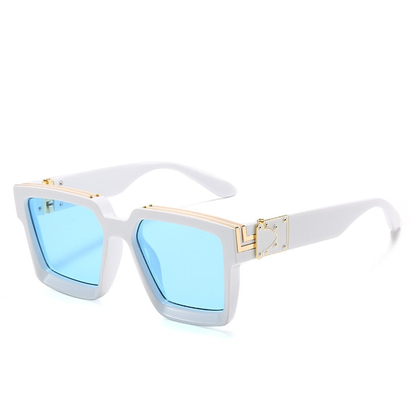 CRIXALIS Steampunk-Sonnenbrille – Quadratischer Vintage-Stil, 21 Farben, Unisex