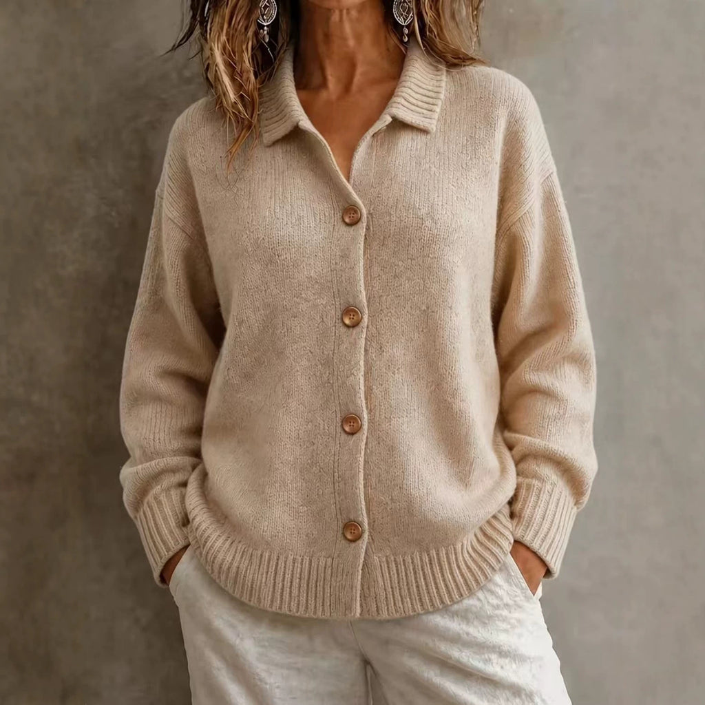 Veste cardigan à manches longues boutonnée