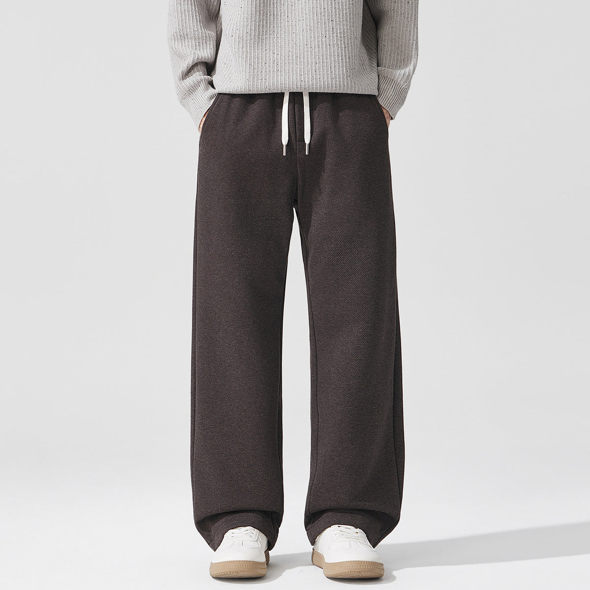 Pantalon Homme Droit et Ample – Style Élégant Décontracté