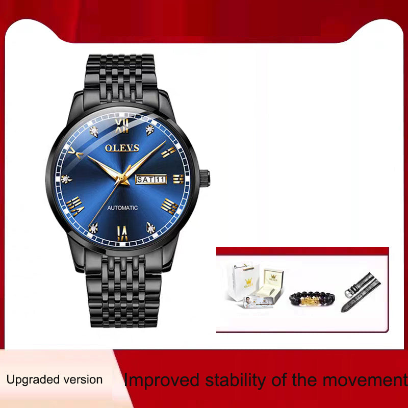 Montre automatique homme OLEVS 6602 – bracelet en acier inoxydable