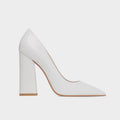Escarpins Femme Talon Carré 12 cm Vernis — Bout Pointu, Grande Taille