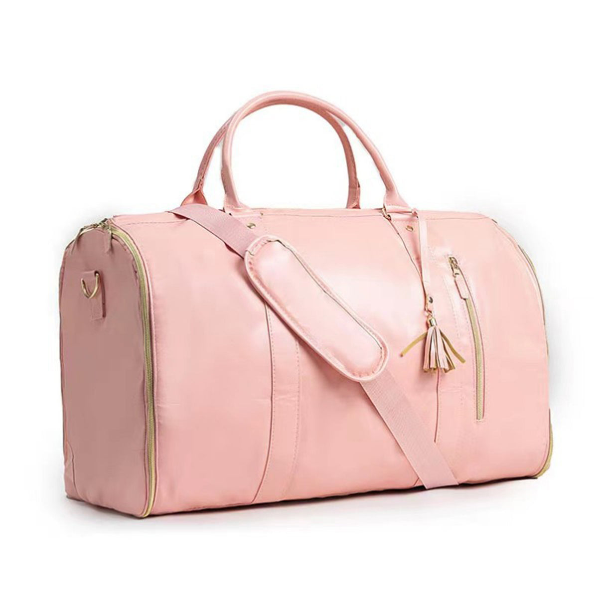 Women's Foldable Travel Bag – Large Capacity PU, Shoulder Strap, Business & Weekend