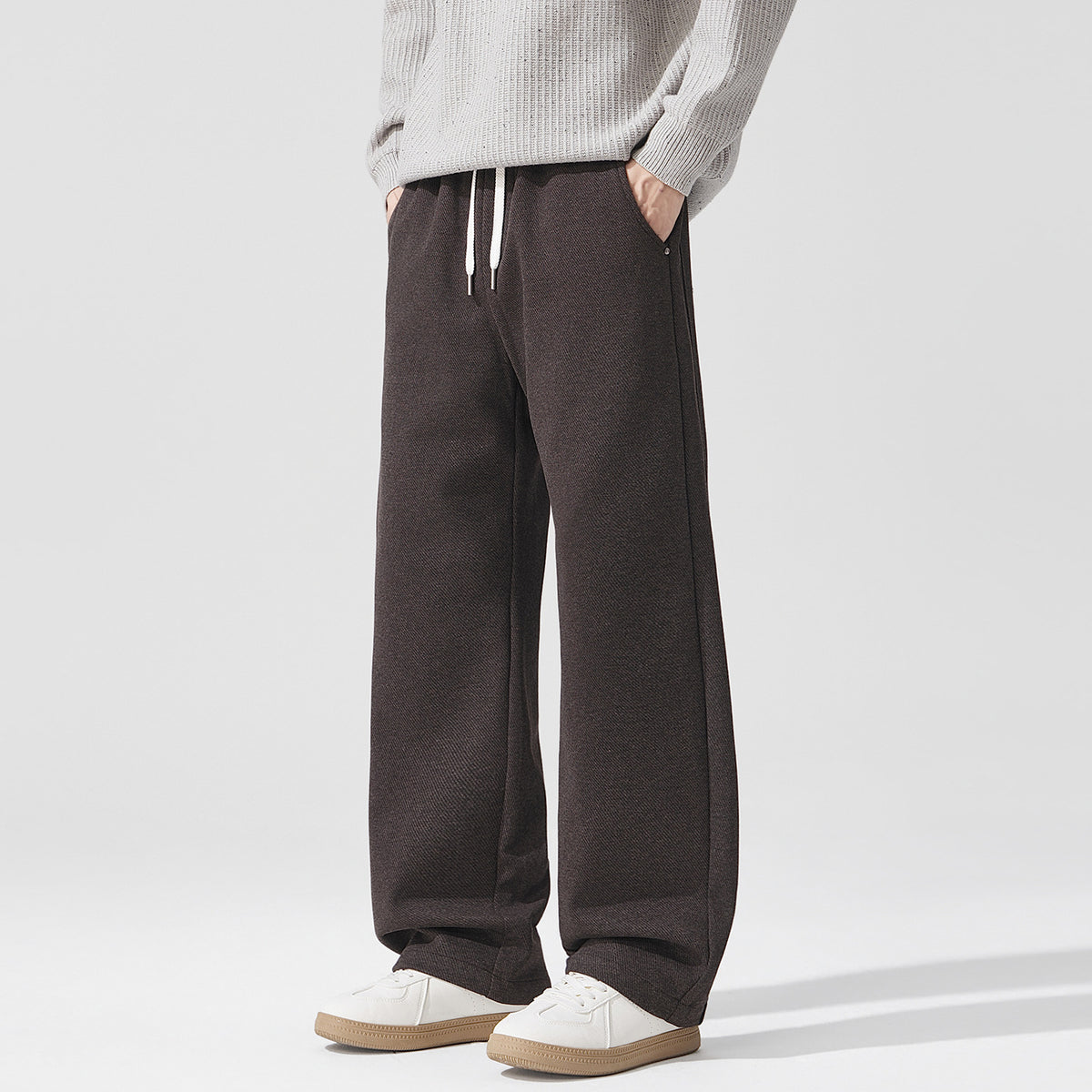 Pantalon Homme Droit et Ample – Style Élégant Décontracté