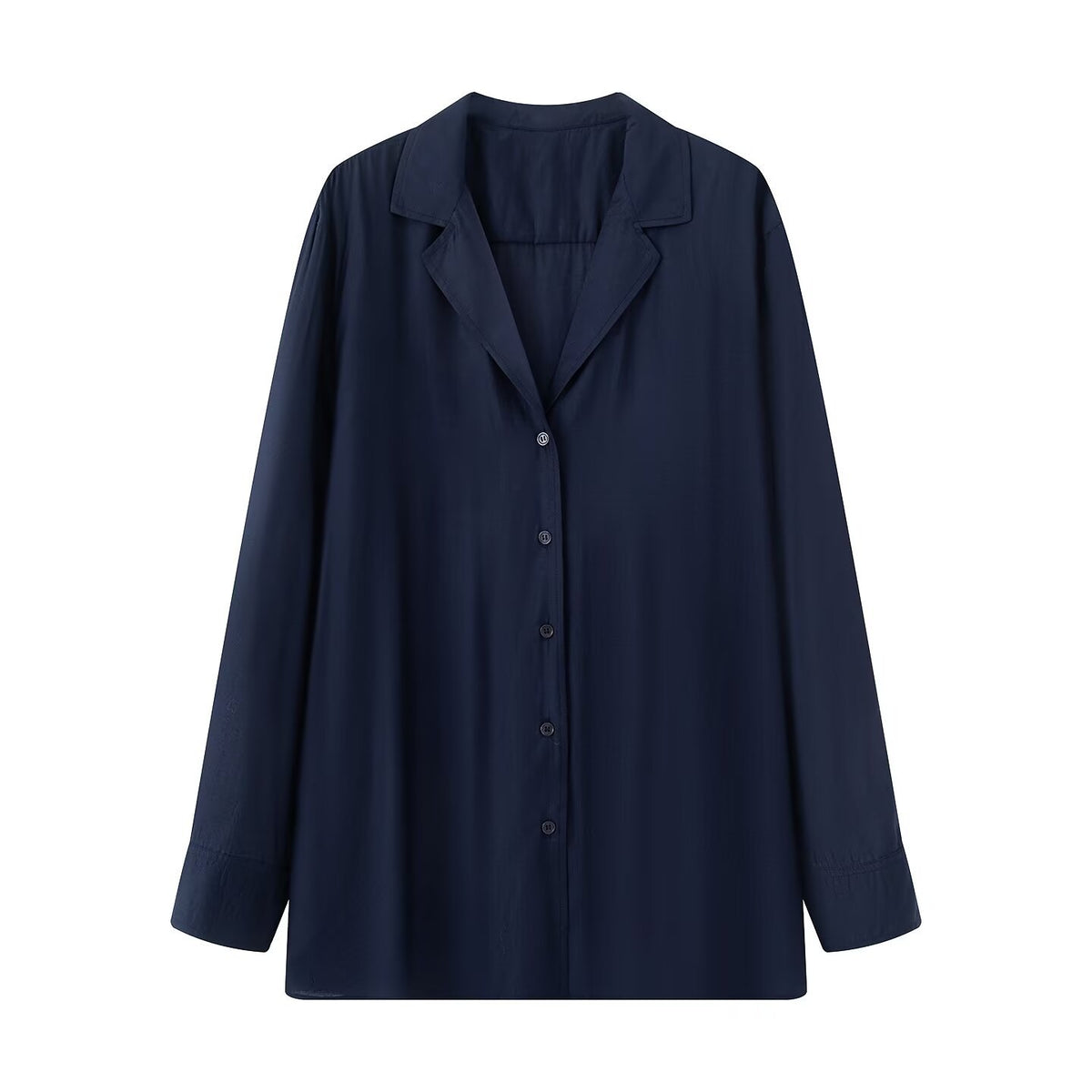 Chemise Ample Manches Longues Col Ouvert – Femme