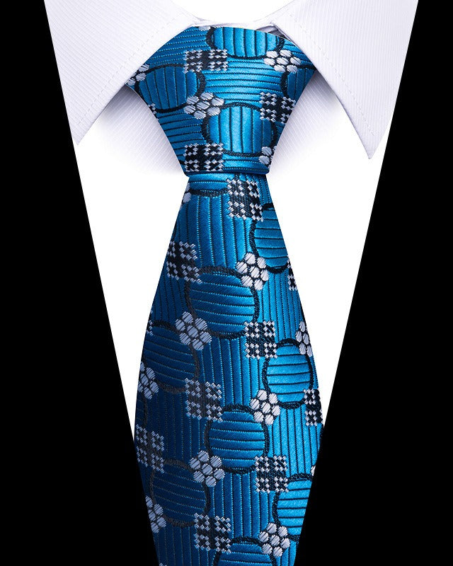 Cravate homme rayée en polyester – 8 cm