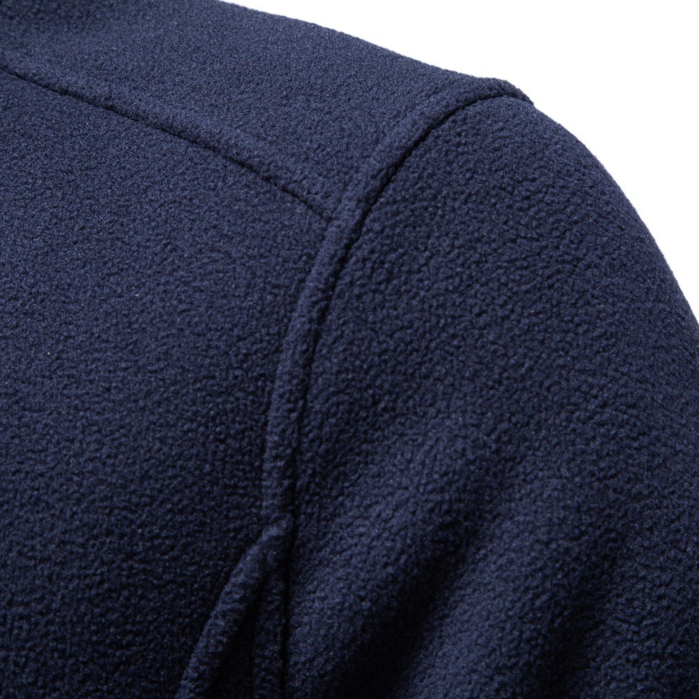 Veste homme zippée manches longues col retourné