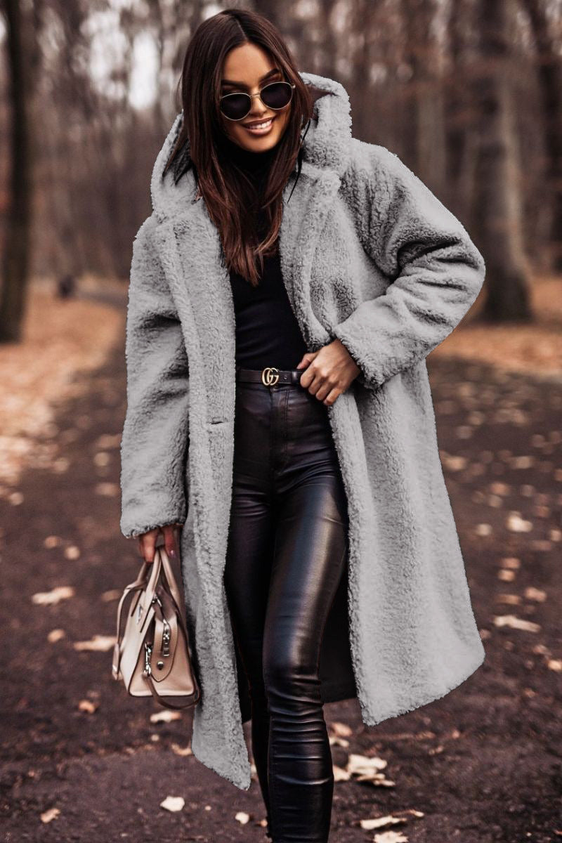 Manteau long femme à capuche – Coupe ample
