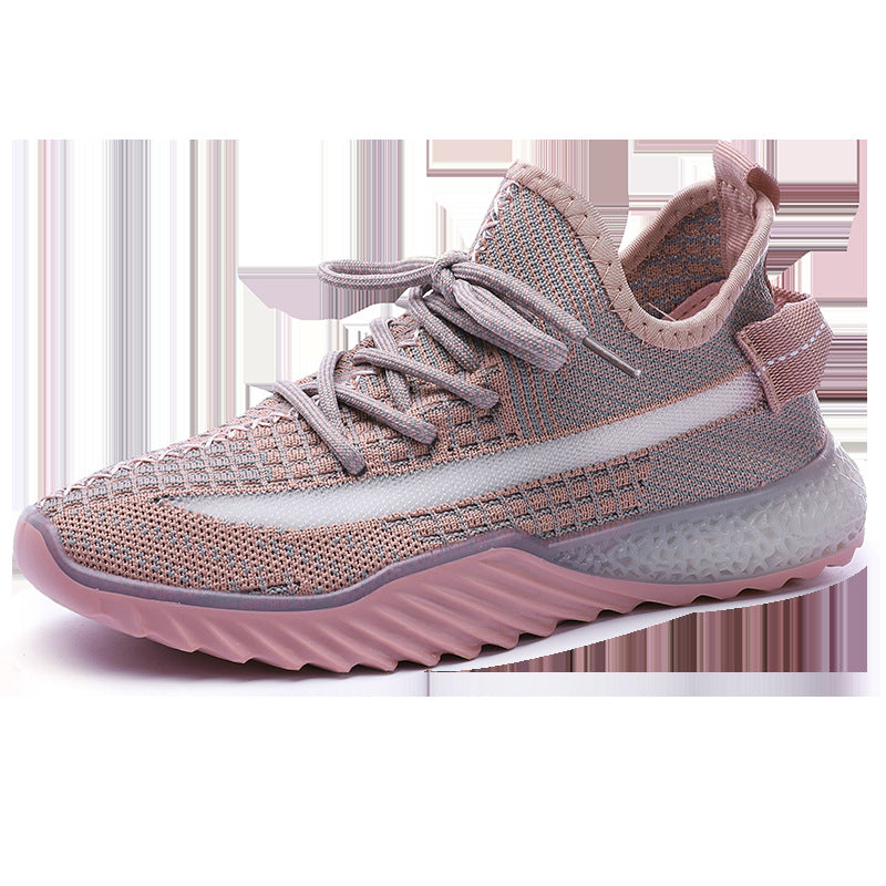 Baskets Femme Tricot Volant Semelle Épaisse — Style Coréen, Pointures 35–40