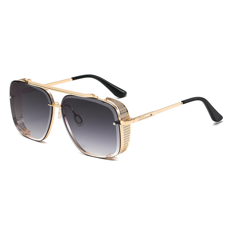 Lunettes de Soleil Double Pont Métal Style Punk Hip-Hop — UV400 Unisexe
