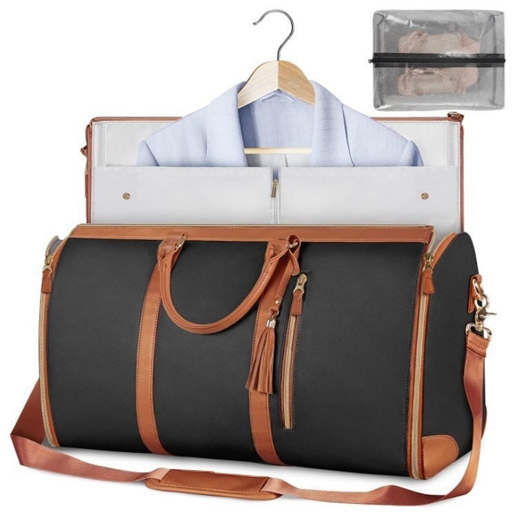 Unisex Foldable Garment Bag – Waterproof PU, Large 36-55L Capacity, Travel