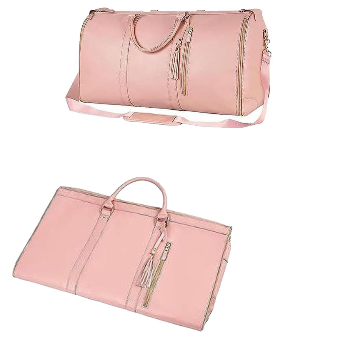 Women's Foldable Travel Bag – Large Capacity PU, Shoulder Strap, Business & Weekend