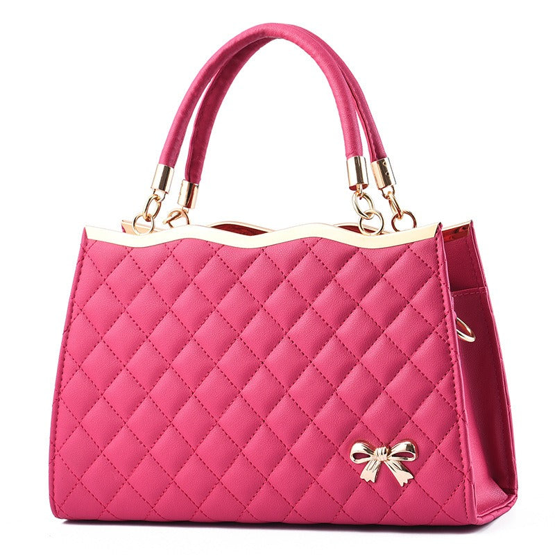 Large Women's Embroidered Quilted Handbag – Spring Crossbody Shoulder Bag