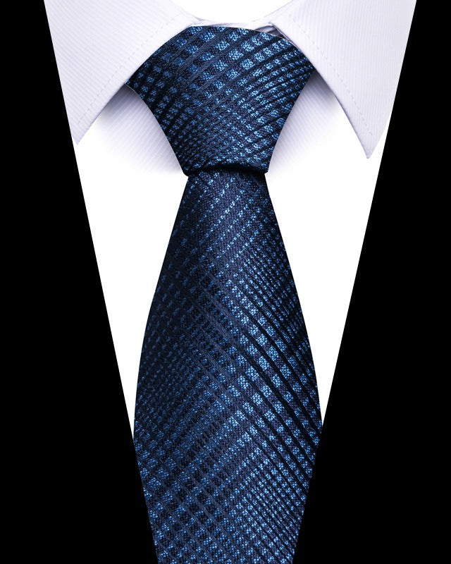 Cravate homme rayée en polyester – 8 cm