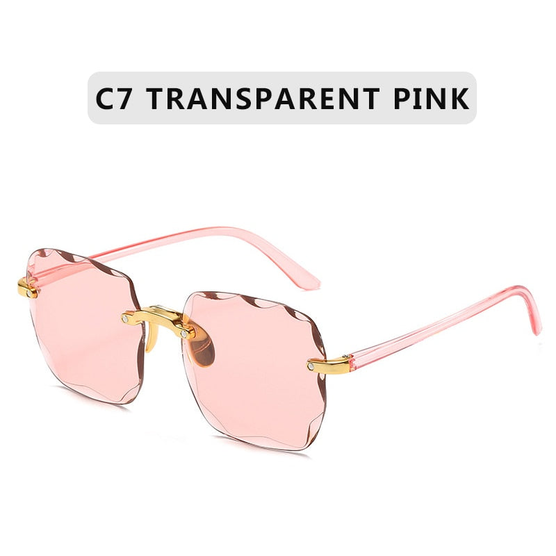 Quadratische randlose Sonnenbrille – Luxus-Stil, UV400-Schutz, Unisex