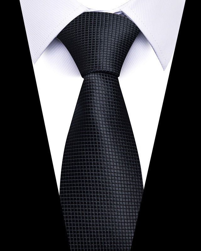 Cravate homme rayée en polyester – 8 cm