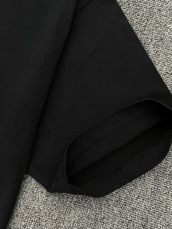 T-shirt homme oversize en coton à col rond