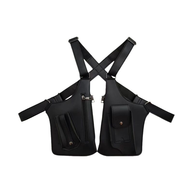 Sac double sous-bras en simili cuir à sangles réglables