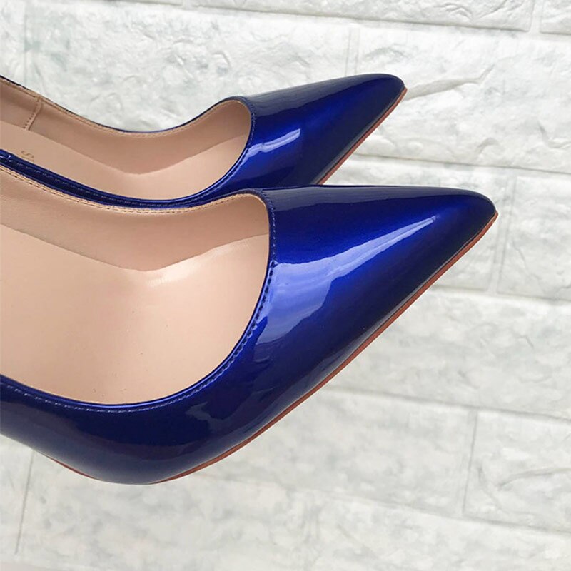 Women's Patent Leather Pointed Toe Stiletto Pumps – 8 to 12 cm Stiletto Heel