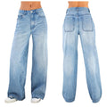 Women's mid-rise wide-leg jeans – Loose fit, business casual style