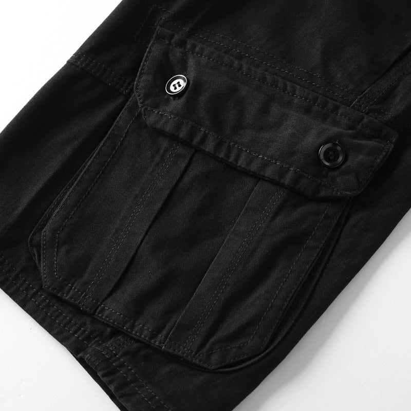 Bermuda cargo homme en coton à poches multiples