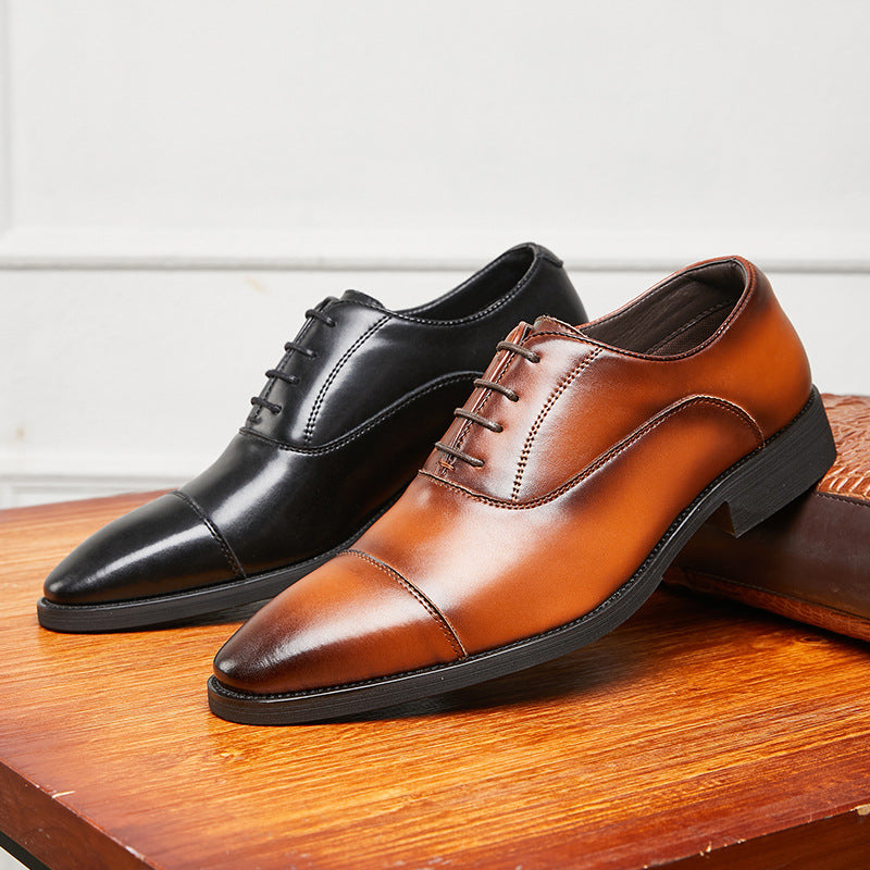 Chaussures Oxford Homme – Cuir Bovin, Bout Pointu, Semelle Rehaussante, Style Business