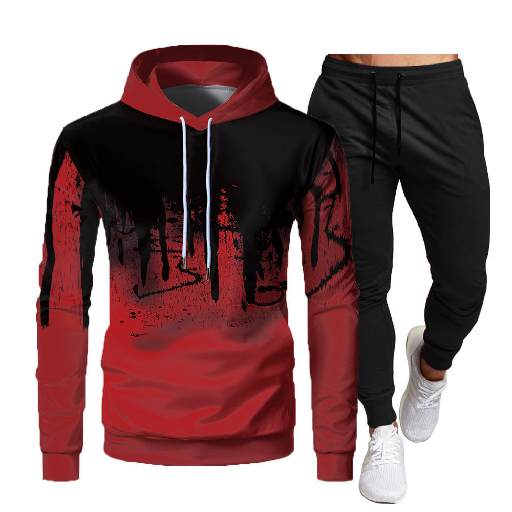 Ensemble Homme Sweat à Capuche Imprimé et Pantalon
