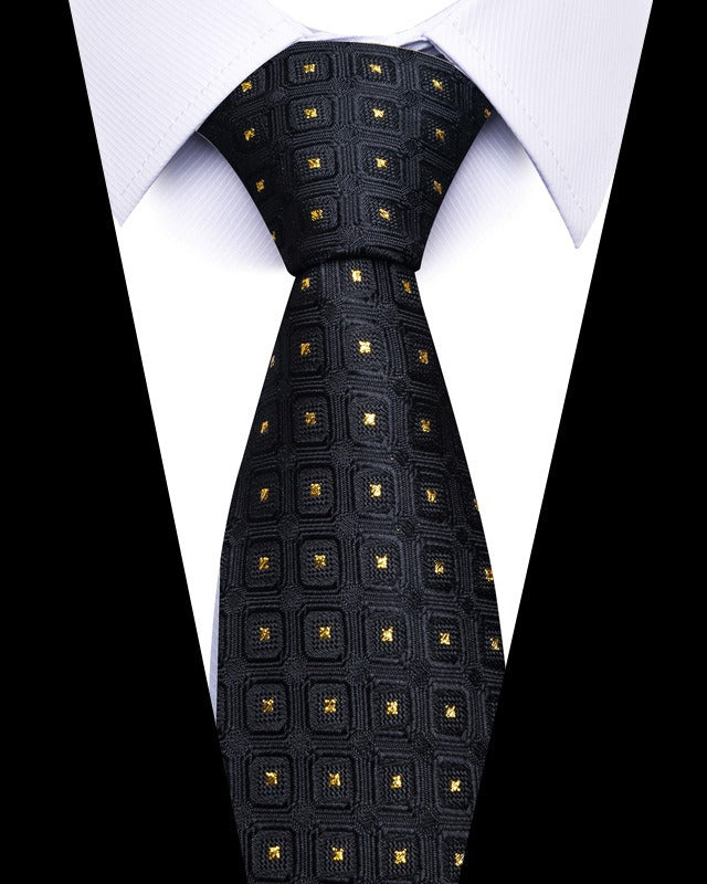 Cravate homme rayée en polyester – 8 cm