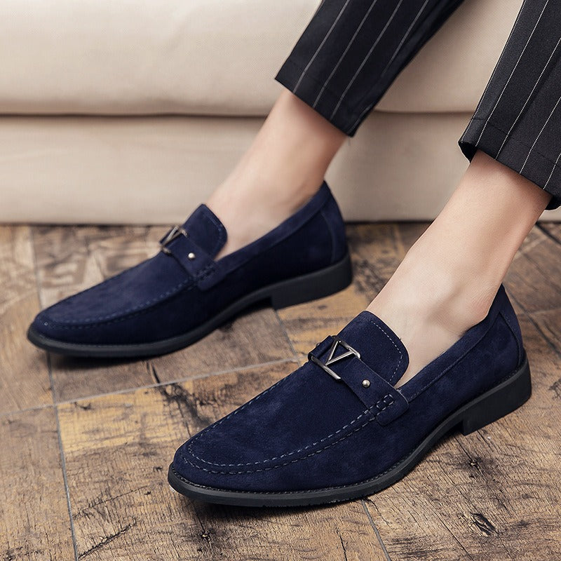 Mocassins Homme en Daim PU – Bout Pointu, Grande Taille, Chaussures de Conduite