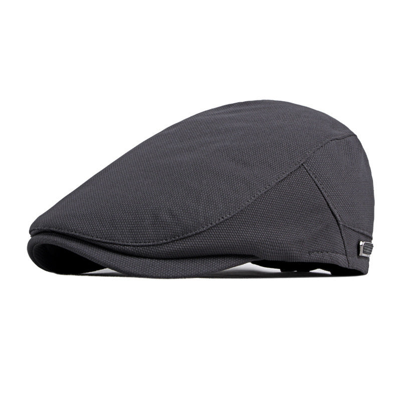 Casquette plate homme en coton et polyester