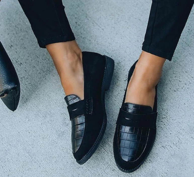 Lässige Damen-Loafer aus Leder — Größen 34 bis 43