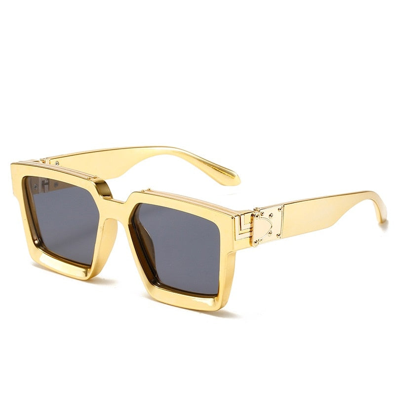CRIXALIS Steampunk-Sonnenbrille – Quadratischer Vintage-Stil, 21 Farben, Unisex