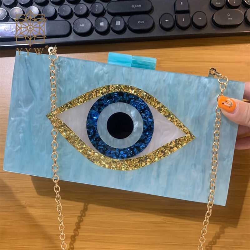 Sequin Eye Evening Bag – Women's Luxury Acrylic Clutch