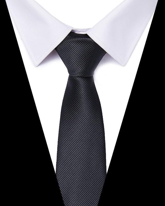 Cravate homme rayée en polyester – 8 cm