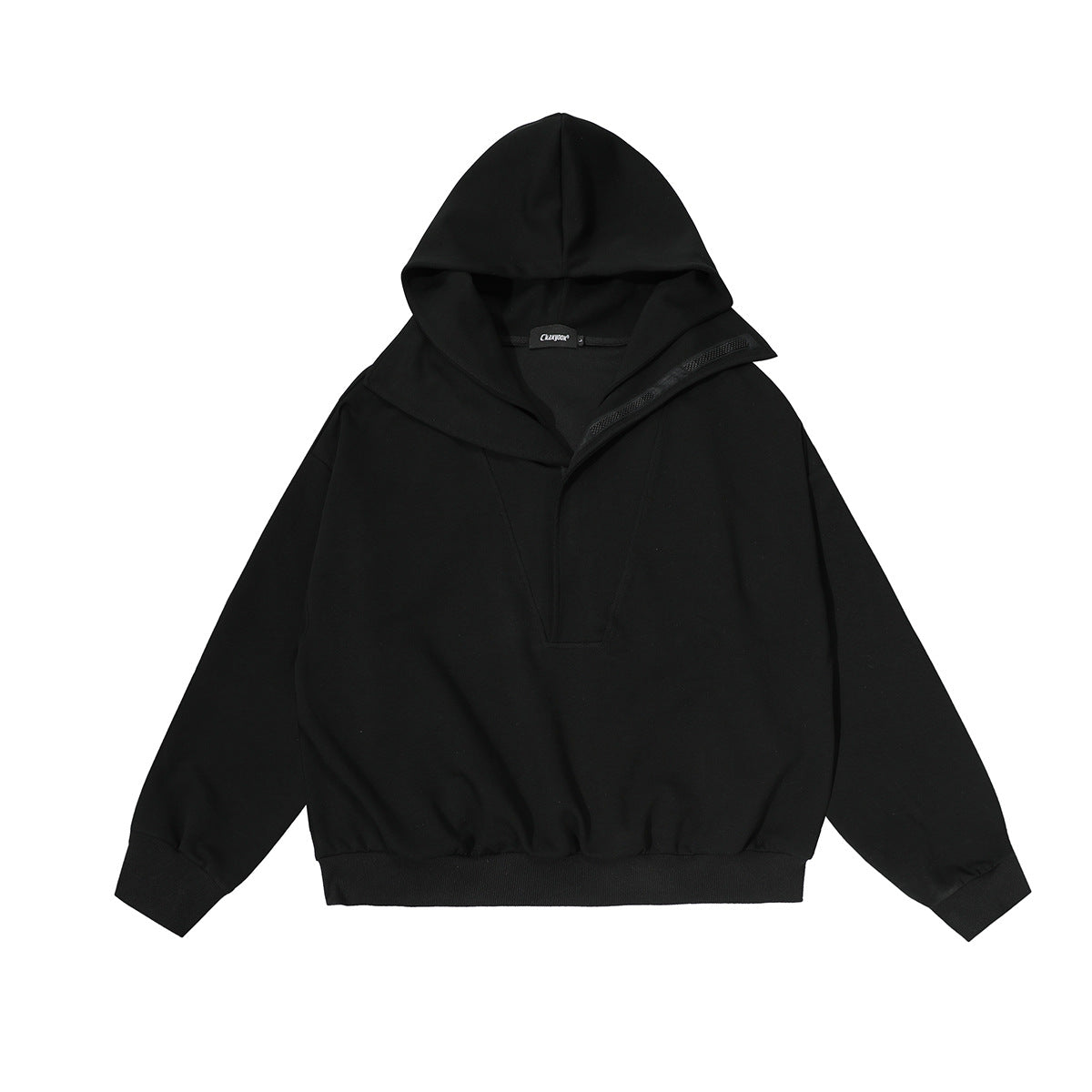 Sweat homme à capuche et col rabattu – Coupe ample