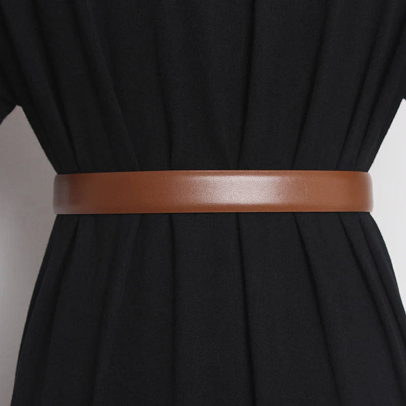 Ceinture Fine Femme Cuir Véritable – Style Runway, Corset & Décoration de Robe
