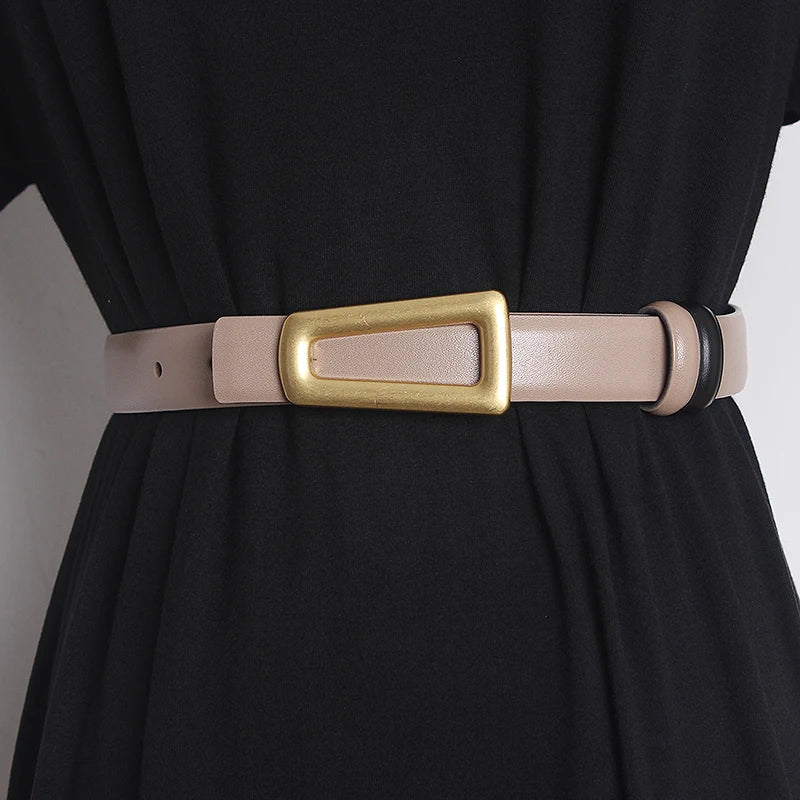 Ceinture Fine Femme Cuir Véritable – Style Runway, Corset & Décoration de Robe