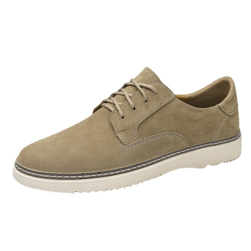 Chaussures derby homme en cuir à lacets, sable ou beige foncé